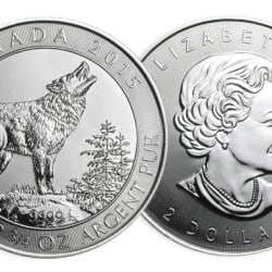 Exclu Achat Or et Argent : 3/4 once Loup gris