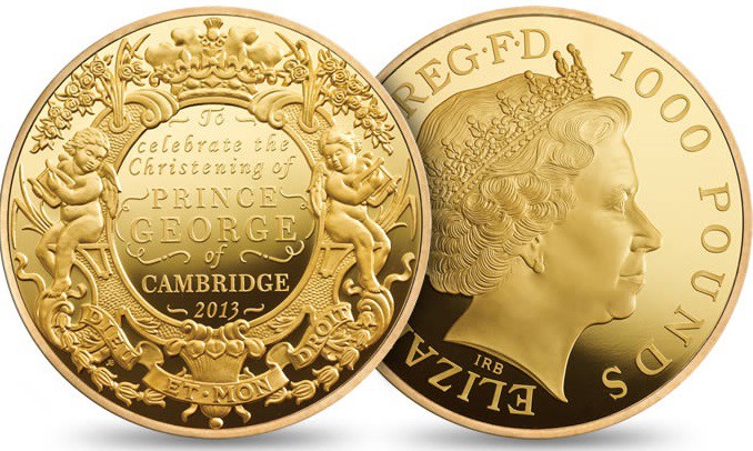 Une série de pièces en or et argent pour le baptême du « royal baby »